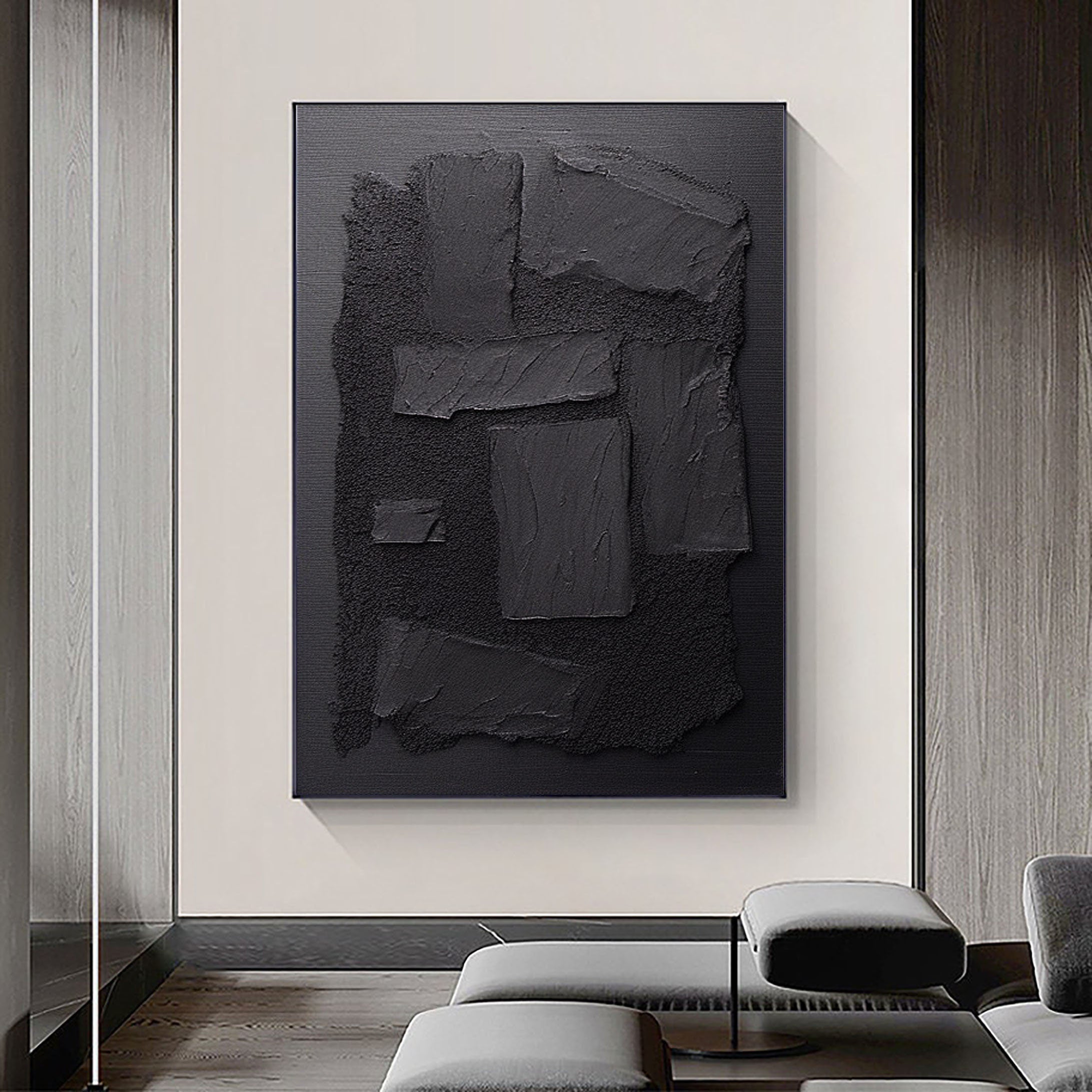 Black Minimalist Painting #BM 025