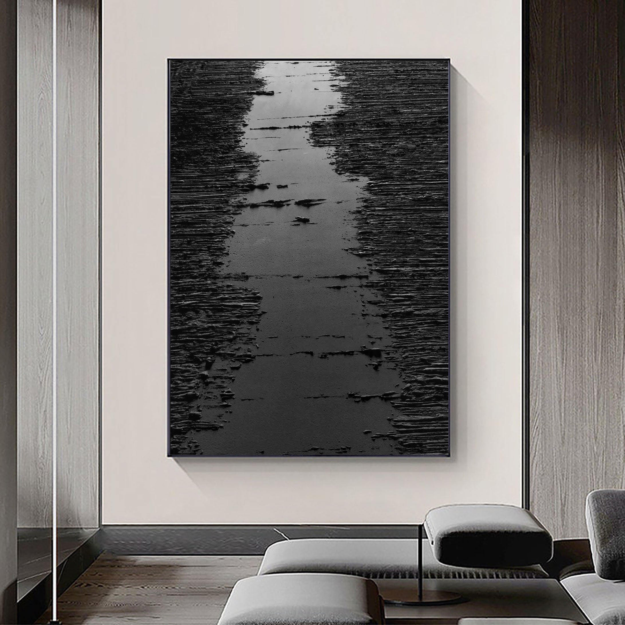 Black Minimalist Painting #BM 026