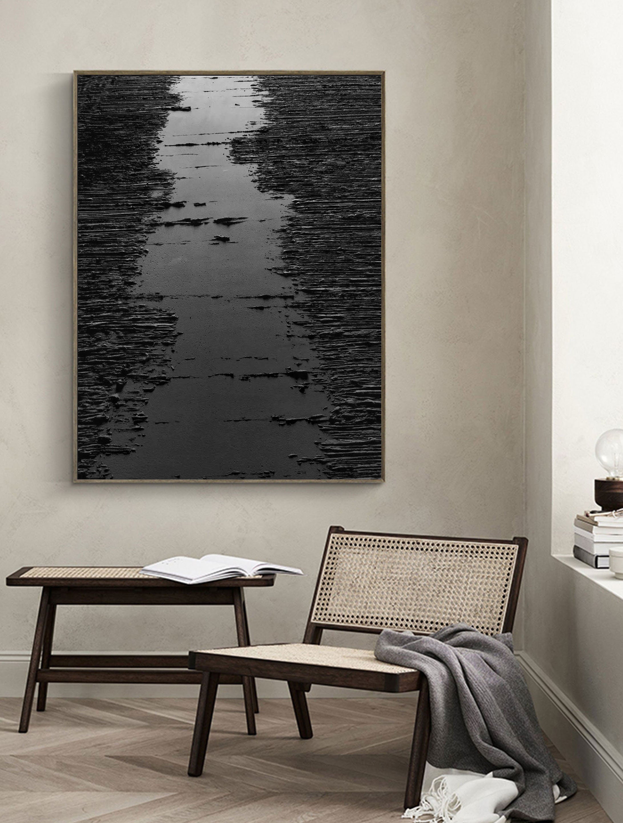 Black Minimalist Painting #BM 026