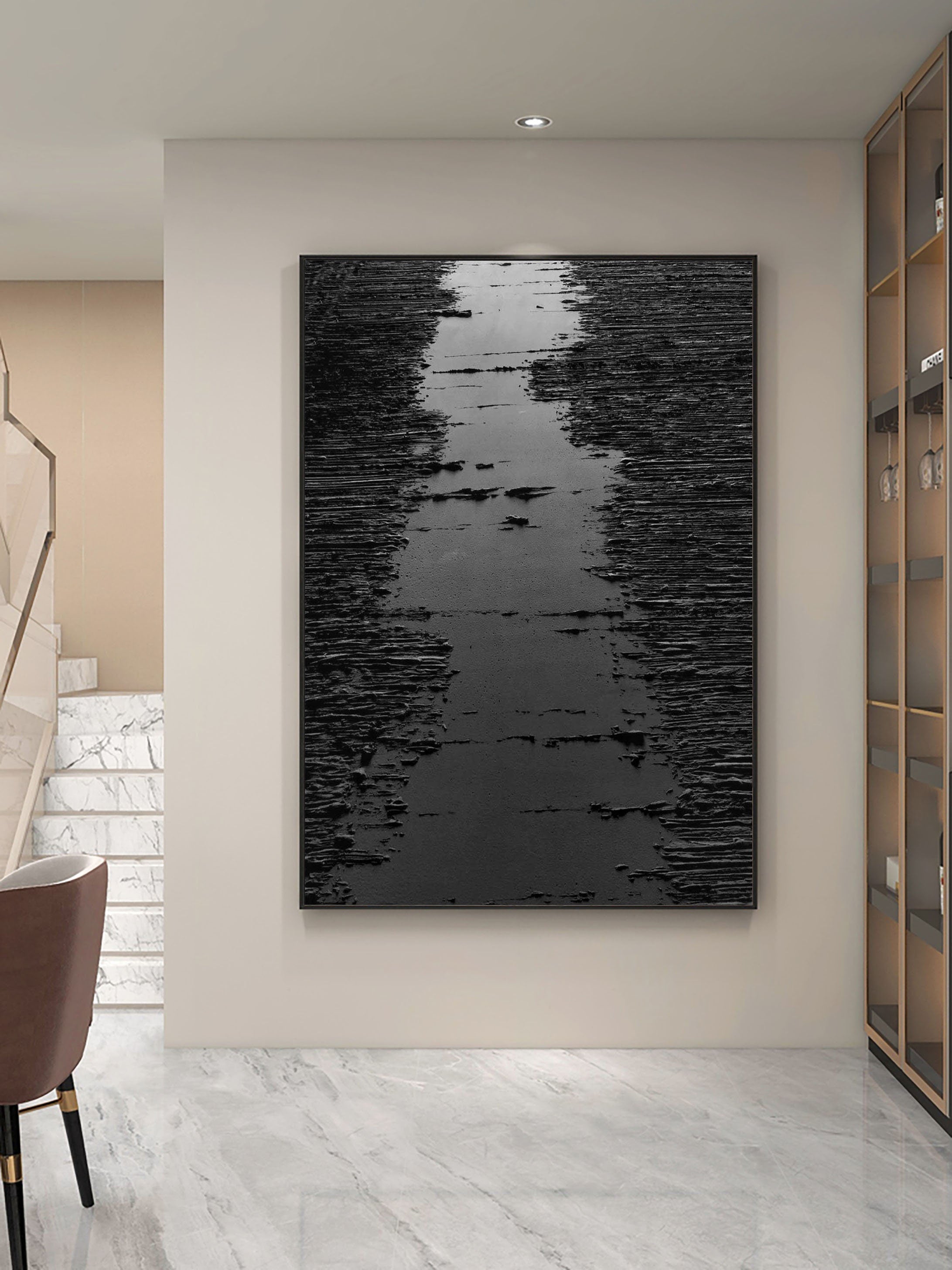 Black Minimalist Painting #BM 026