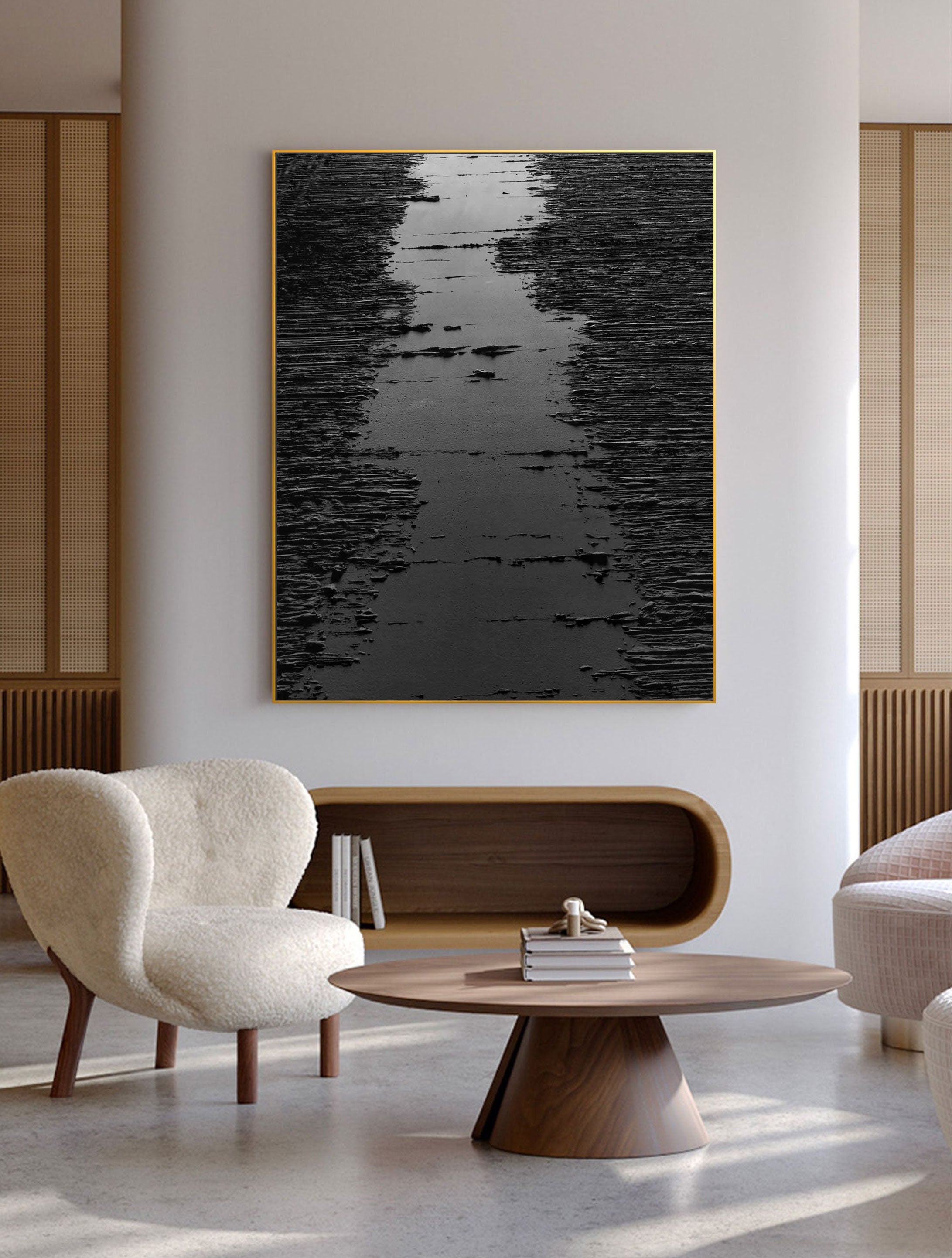 Black Minimalist Painting #BM 026