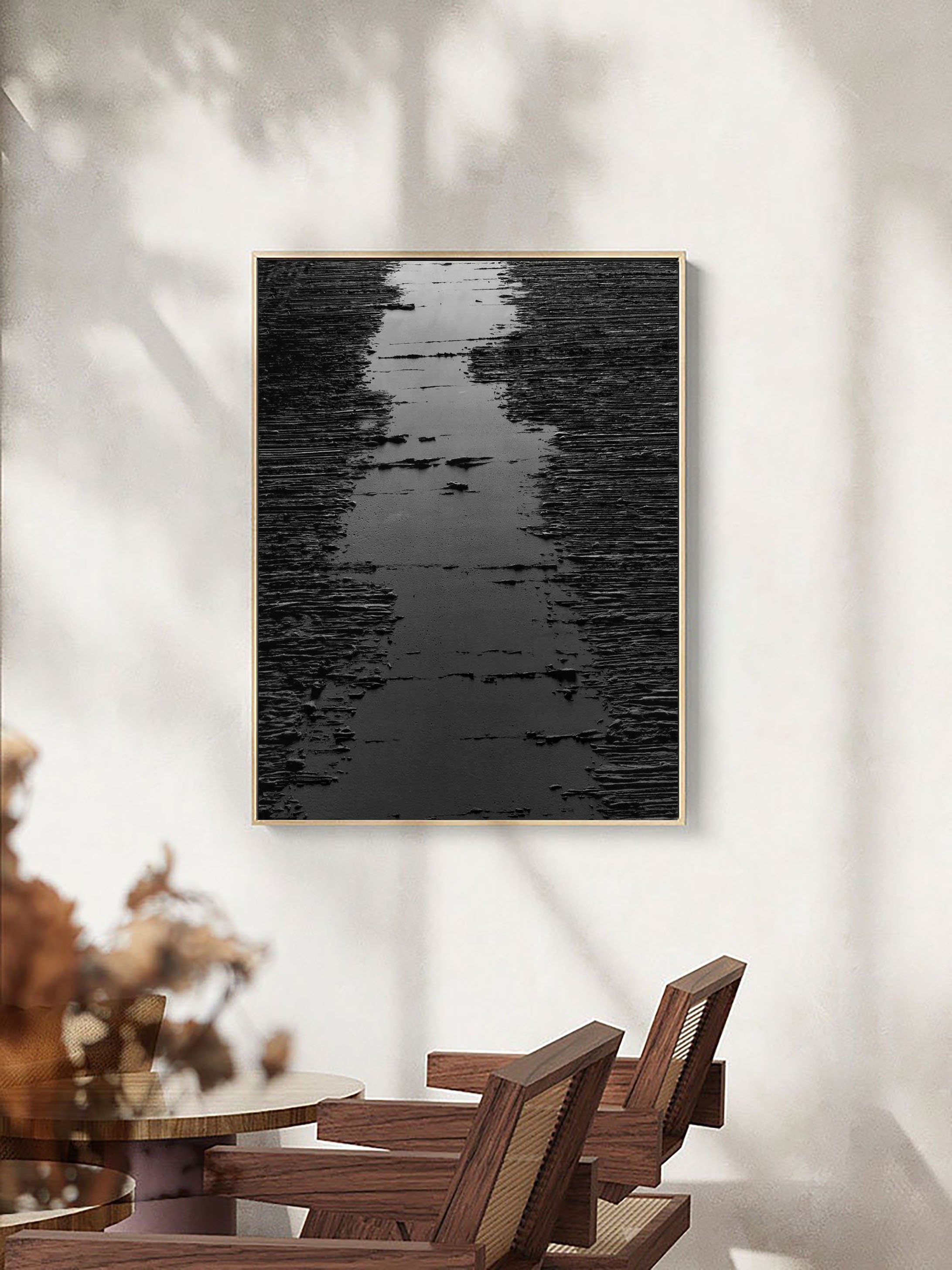 Black Minimalist Painting #BM 026