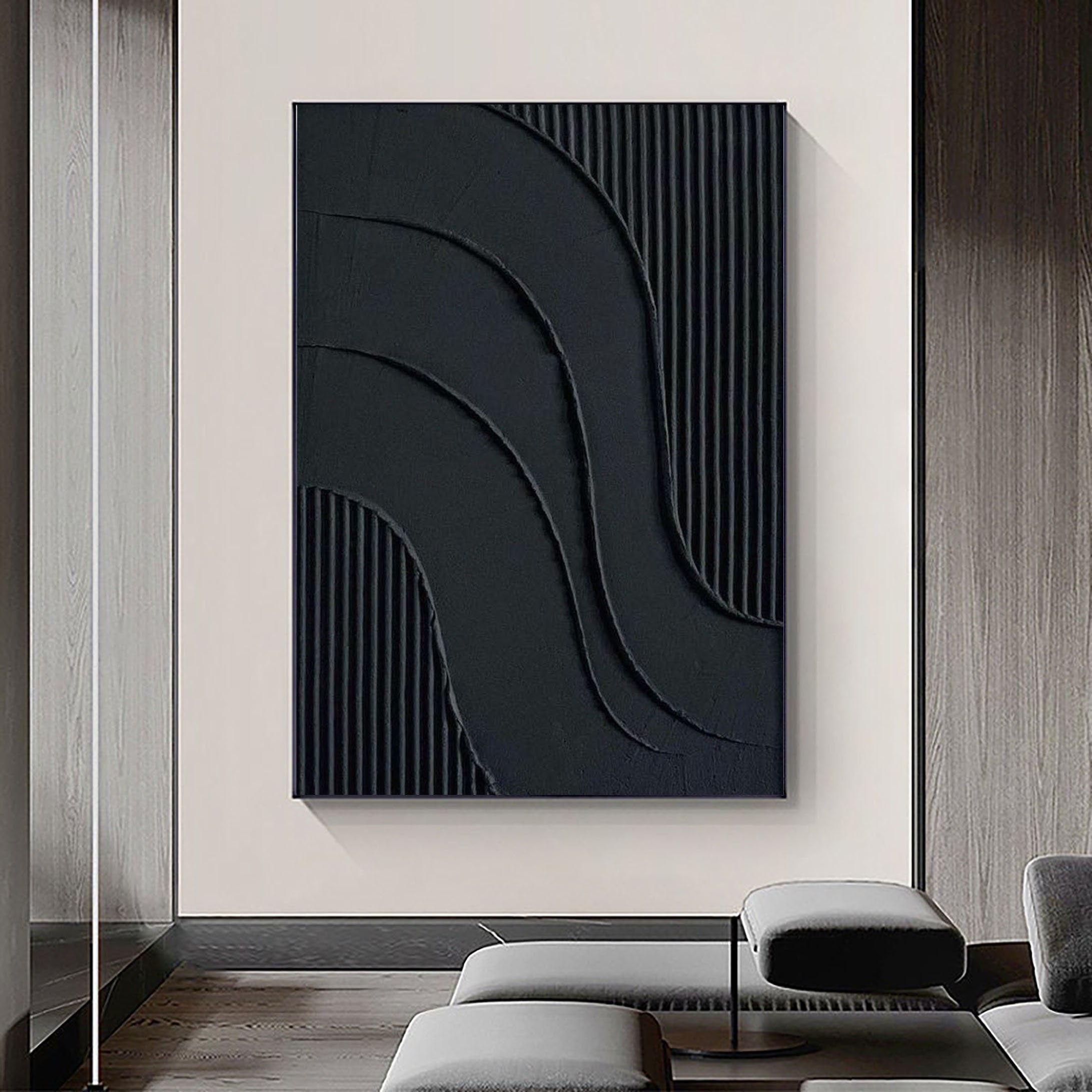 Black Minimalist Painting #BM 027