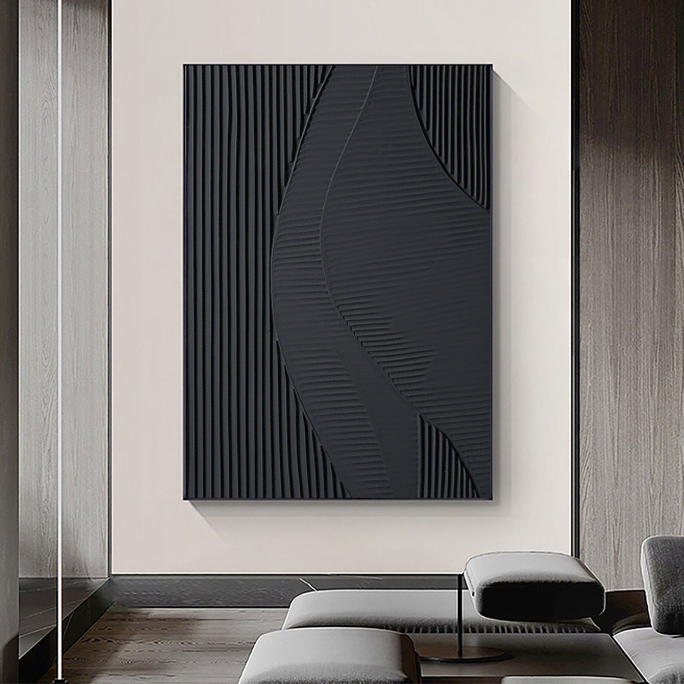 Black Minimalist Painting #BM 023