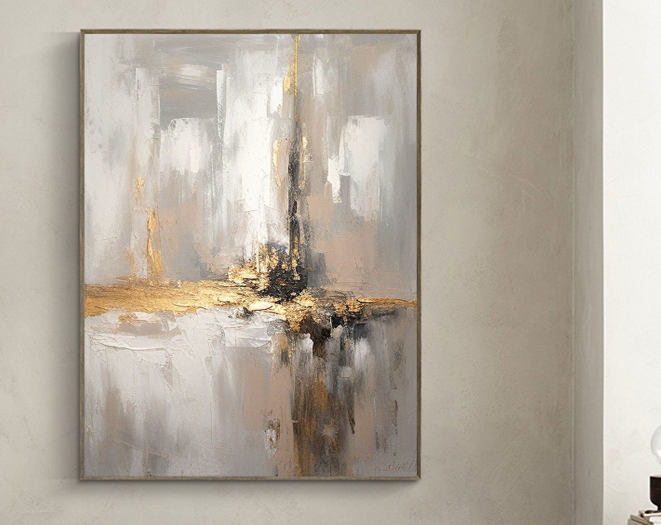 Beige & Brown Abstract Painting #BBA 021