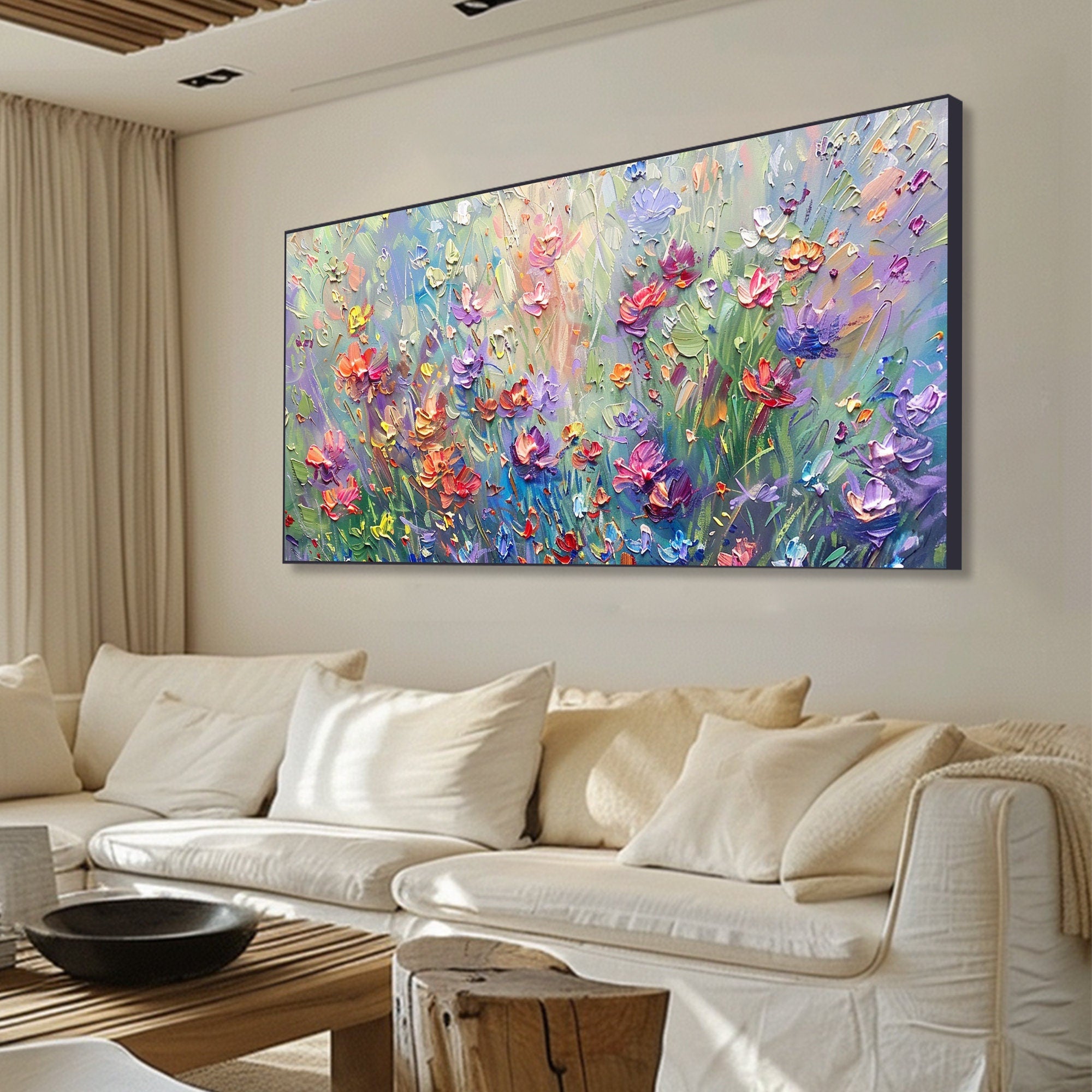 Colorful Flower Abstract Canvas Art for Modern Interiors #CAP 024