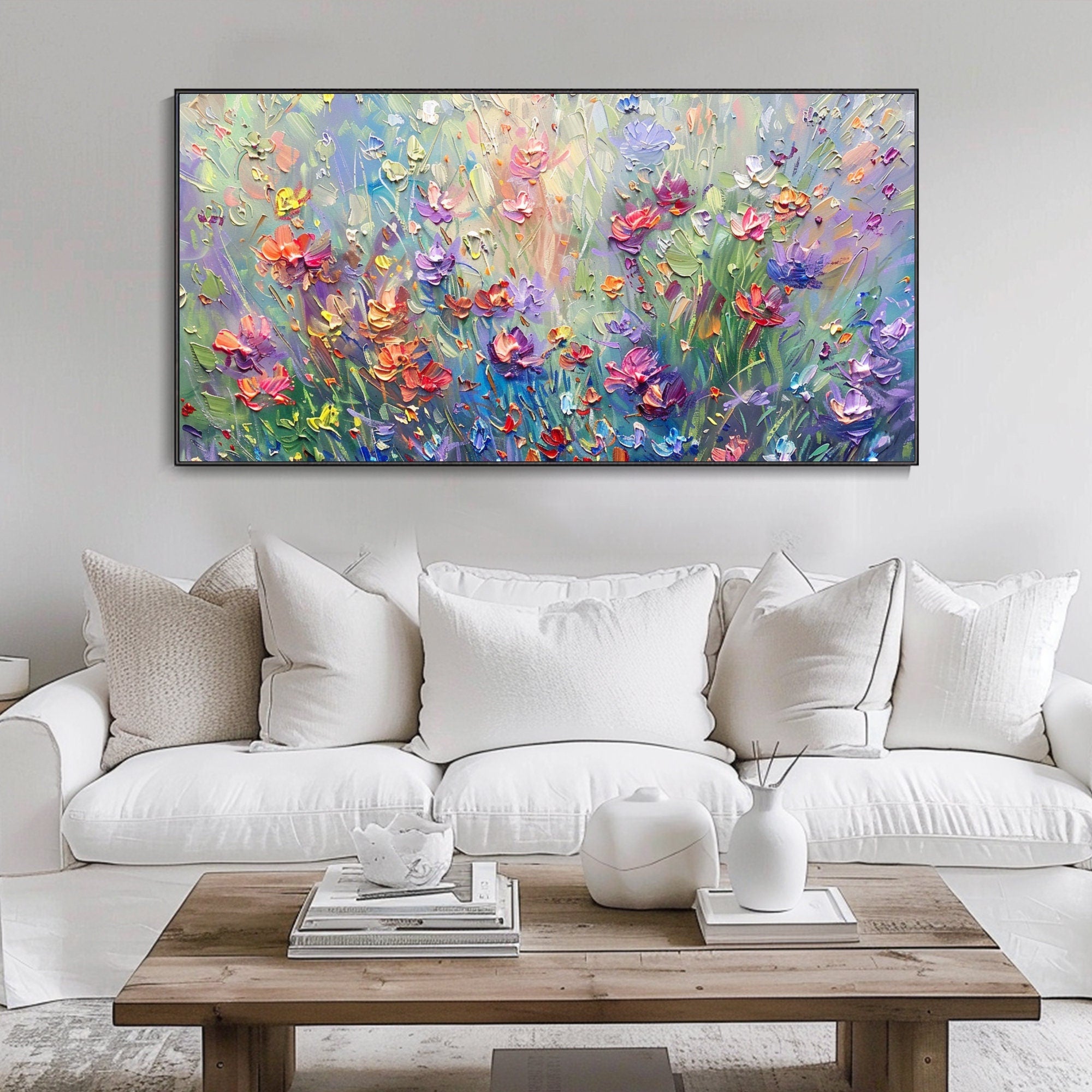 Colorful Flower Abstract Canvas Art for Modern Interiors #CAP 024