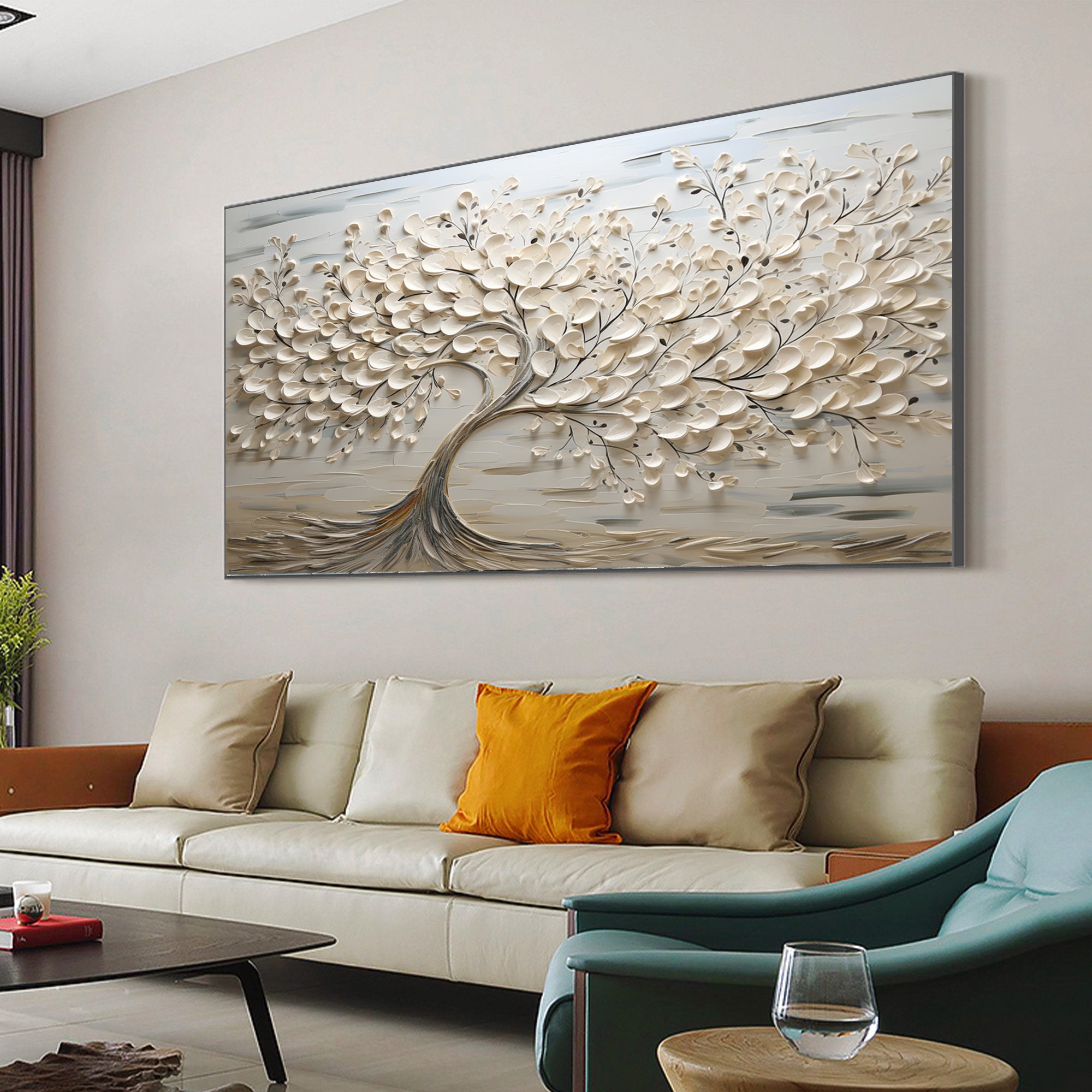 Large Tree of Life Painting with Raised Texture for Timeless Decor #BBM 045