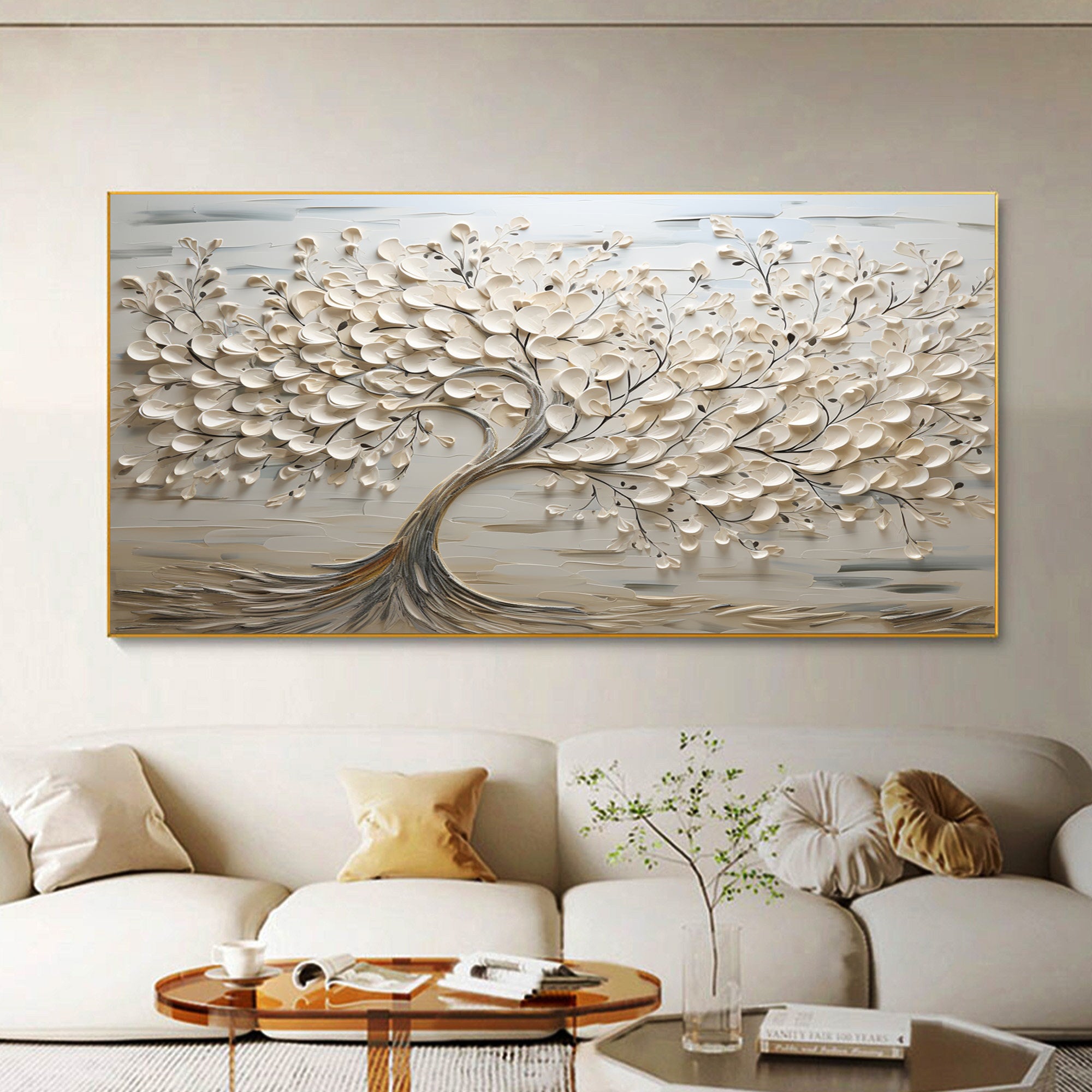 Large Tree of Life Painting with Raised Texture for Timeless Decor #BBM 045