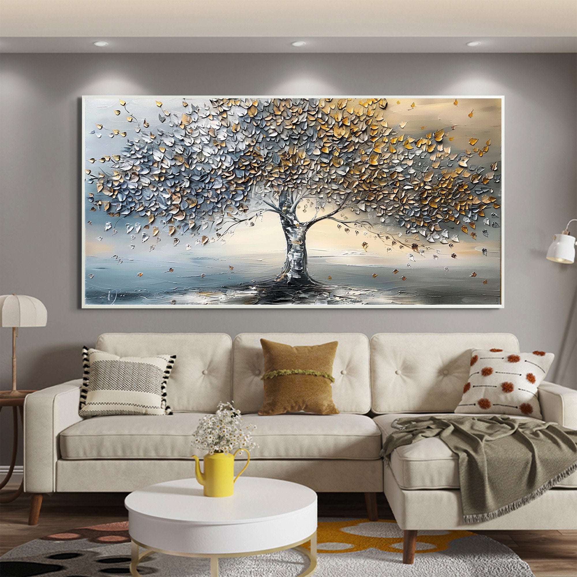 Colorful Tree Abstract Canvas Art for Modern Interiors #CAP 026