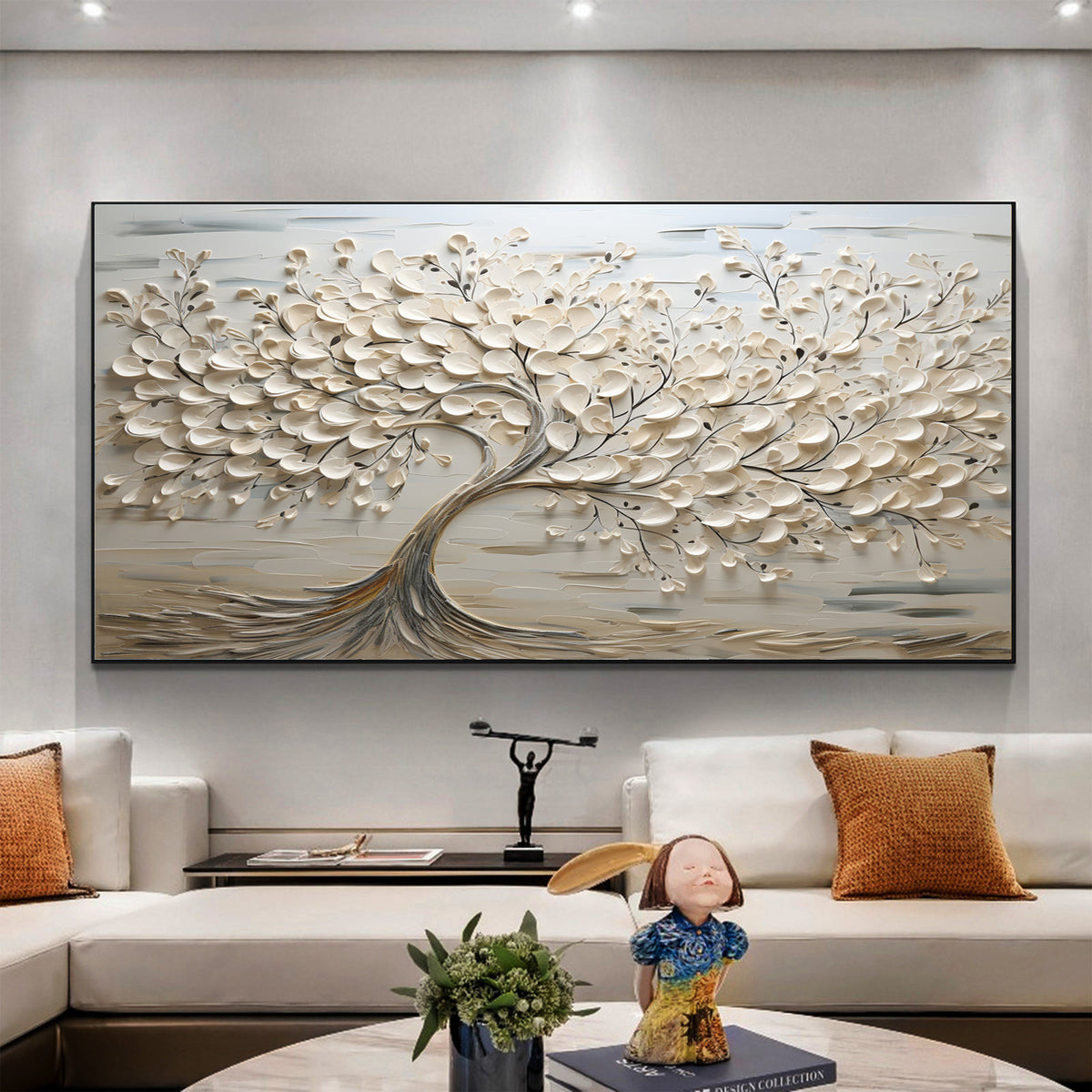 Large Tree of Life Painting with Raised Texture for Timeless Decor #BB