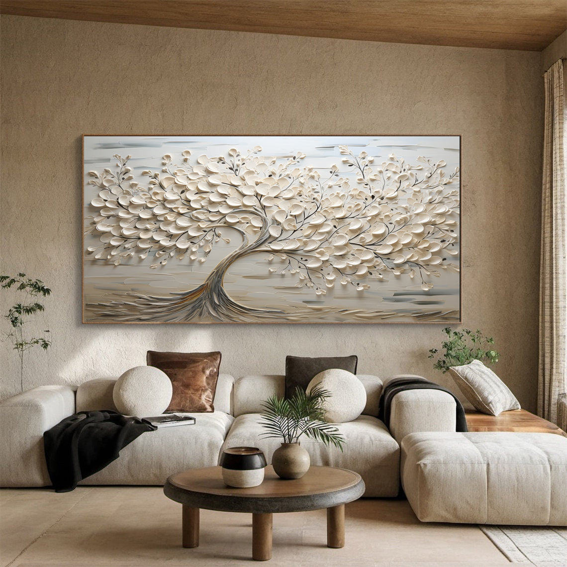 Large Tree of Life Painting with Raised Texture for Timeless Decor #BBM 045