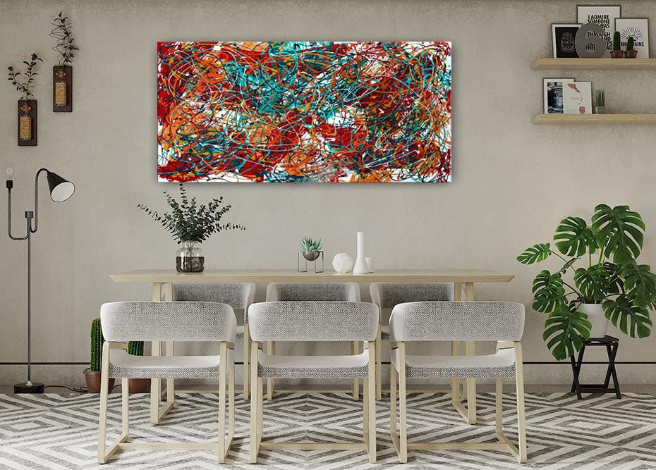 Colorful Abstract Art – Modern Oversized Wall Art #CWA 005