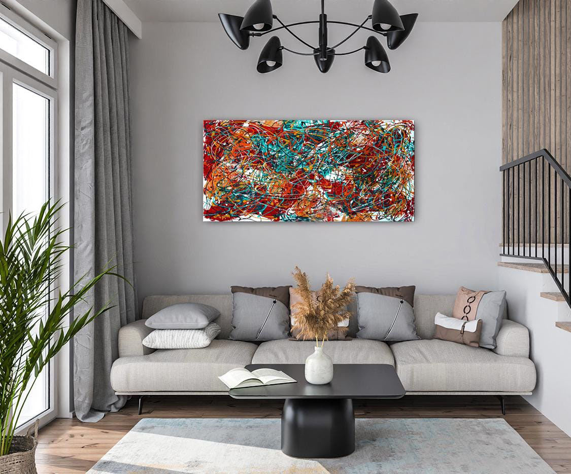 Colorful Abstract Art – Modern Oversized Wall Art #CWA 005