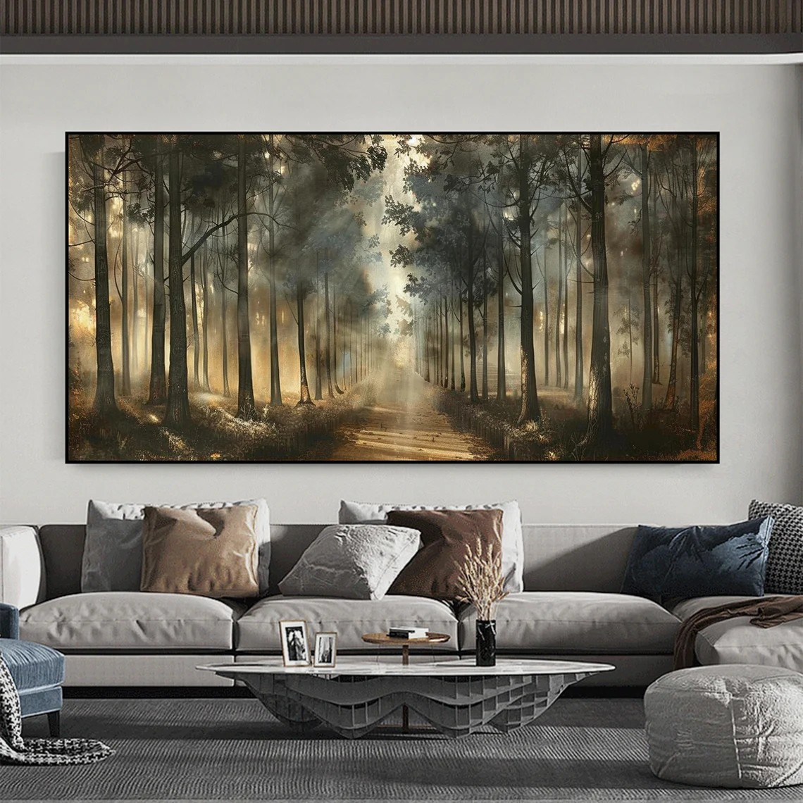 Misty Woodland Path Wall Art #BGA 052