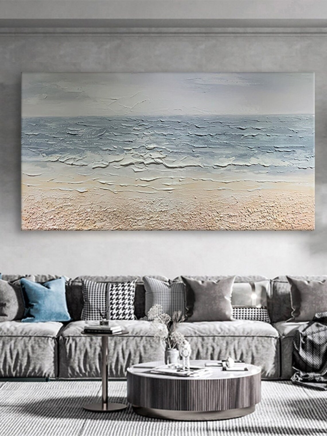 Serene Coastal Wall Art with Textured Details  #BGA 046