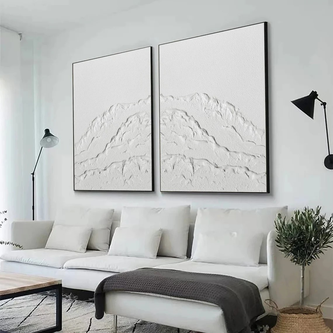 Abstract White Texture Art for Modern Spaces #BGA 039