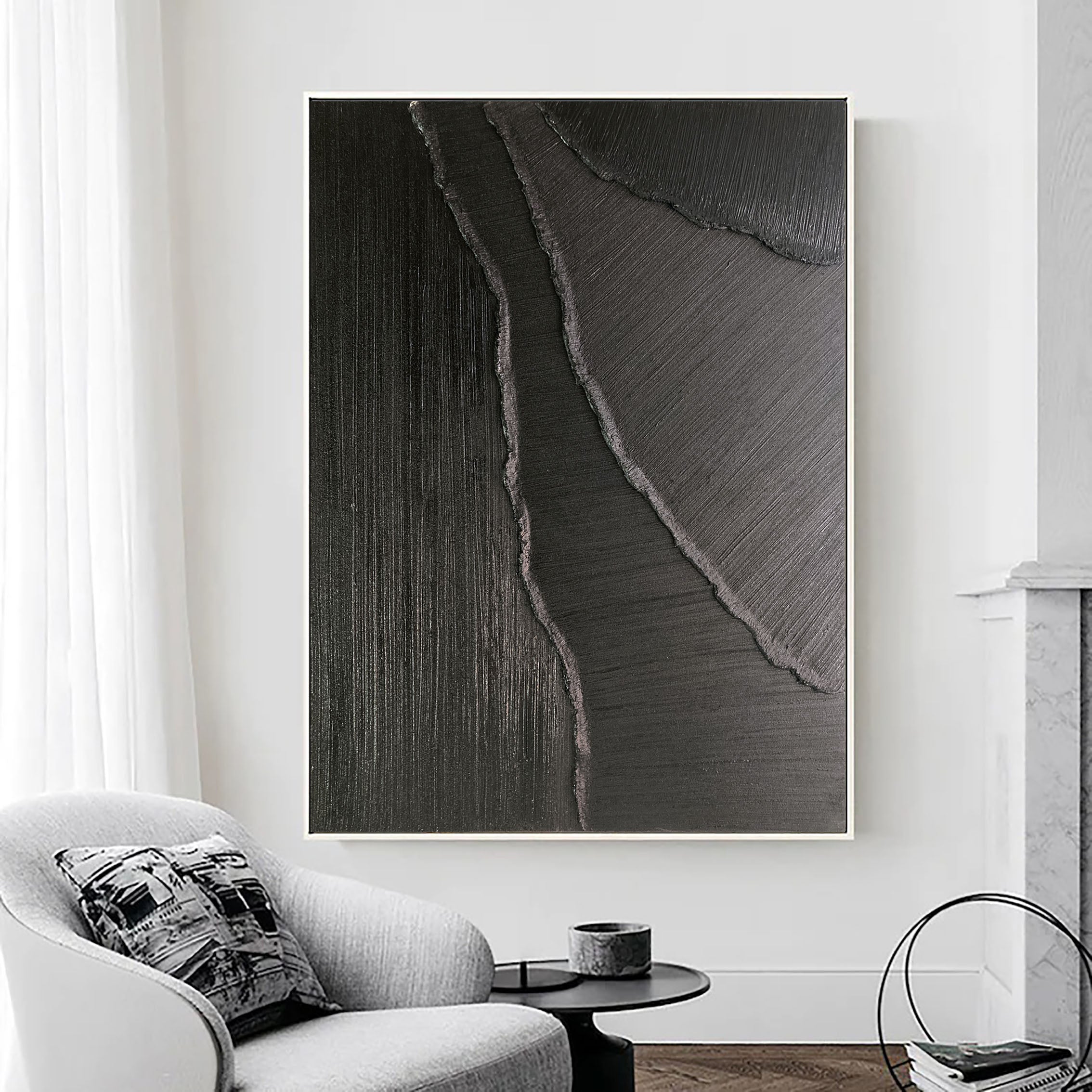 Black Minimalist Painting #BM 030