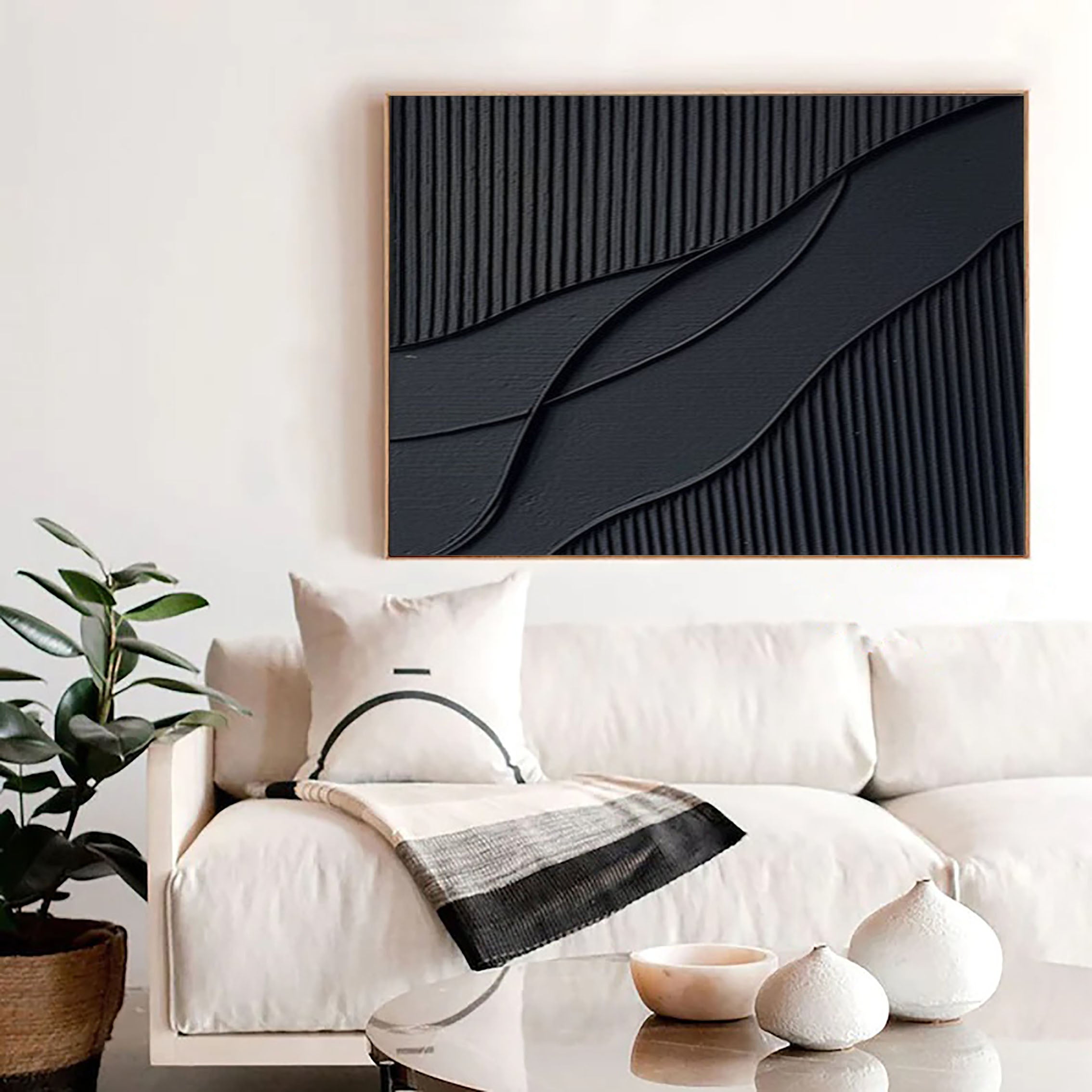 Black Minimalist Painting #BM 046