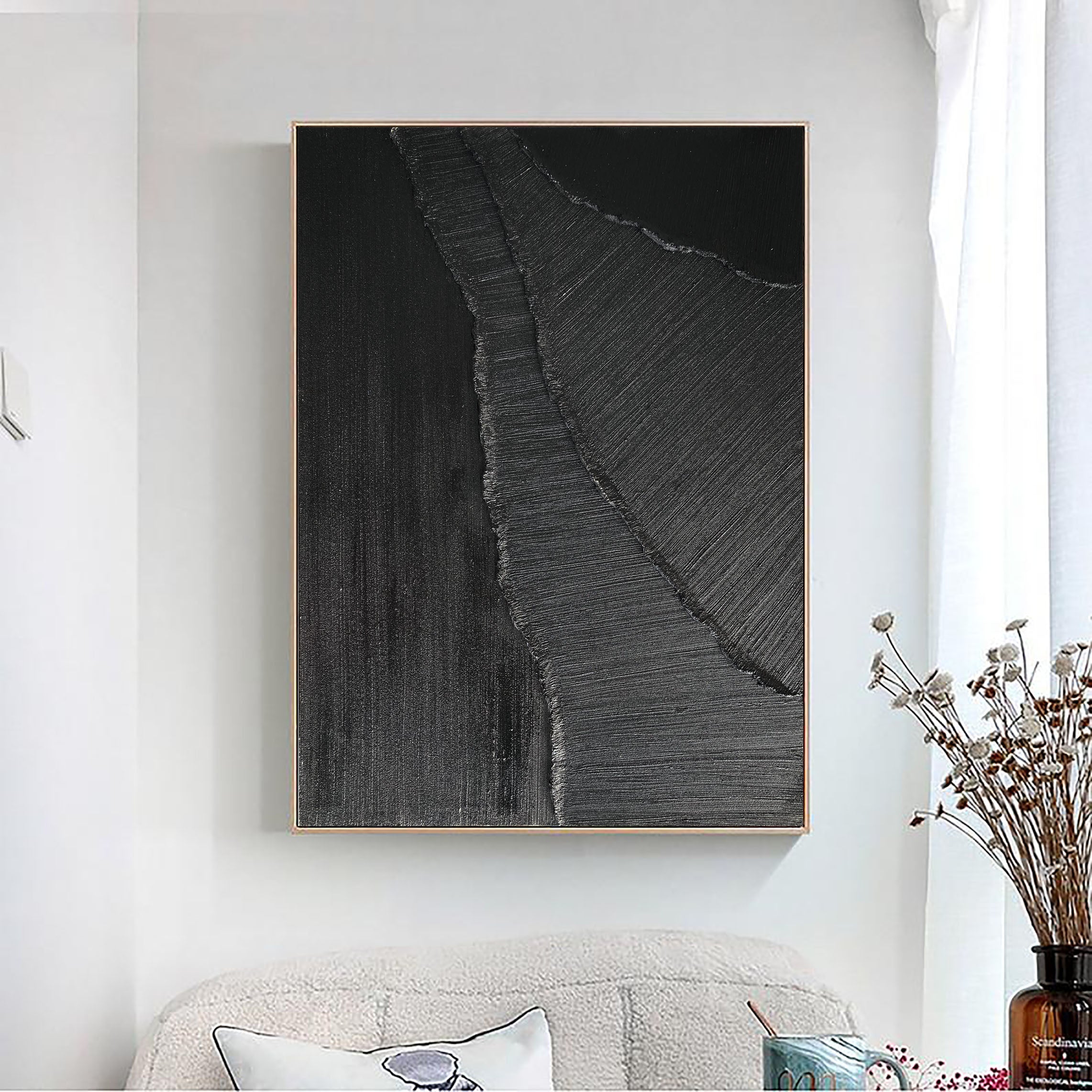 Black Minimalist Painting #BM 030