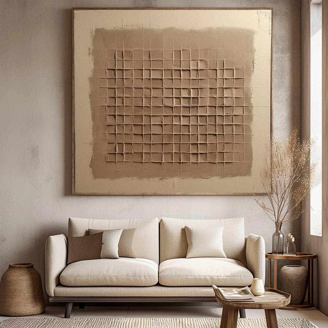 Square Grid Wabi Sabi Wall Art #WSA 001