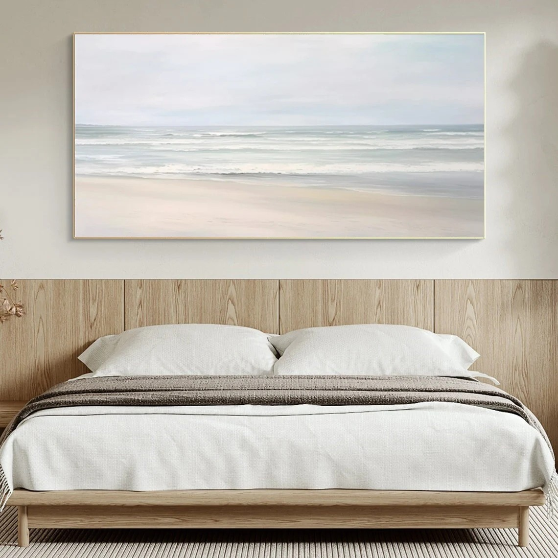 Elegant Beach Scene Canvas Wall Art #BGA 055