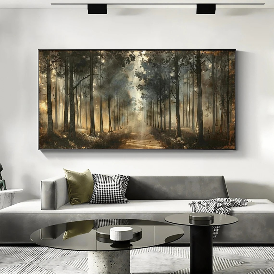 Misty Woodland Path Wall Art #BGA 052