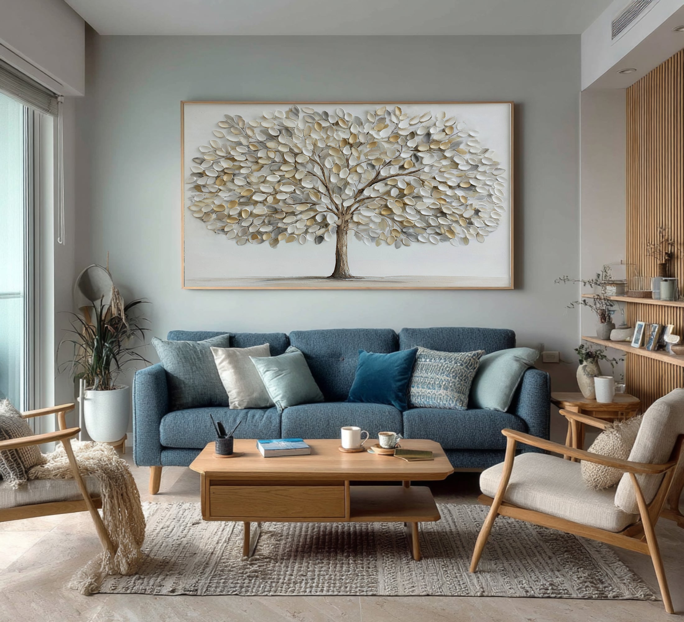Subtle Texture Tree Art | Neutral Home Decor #WG 062