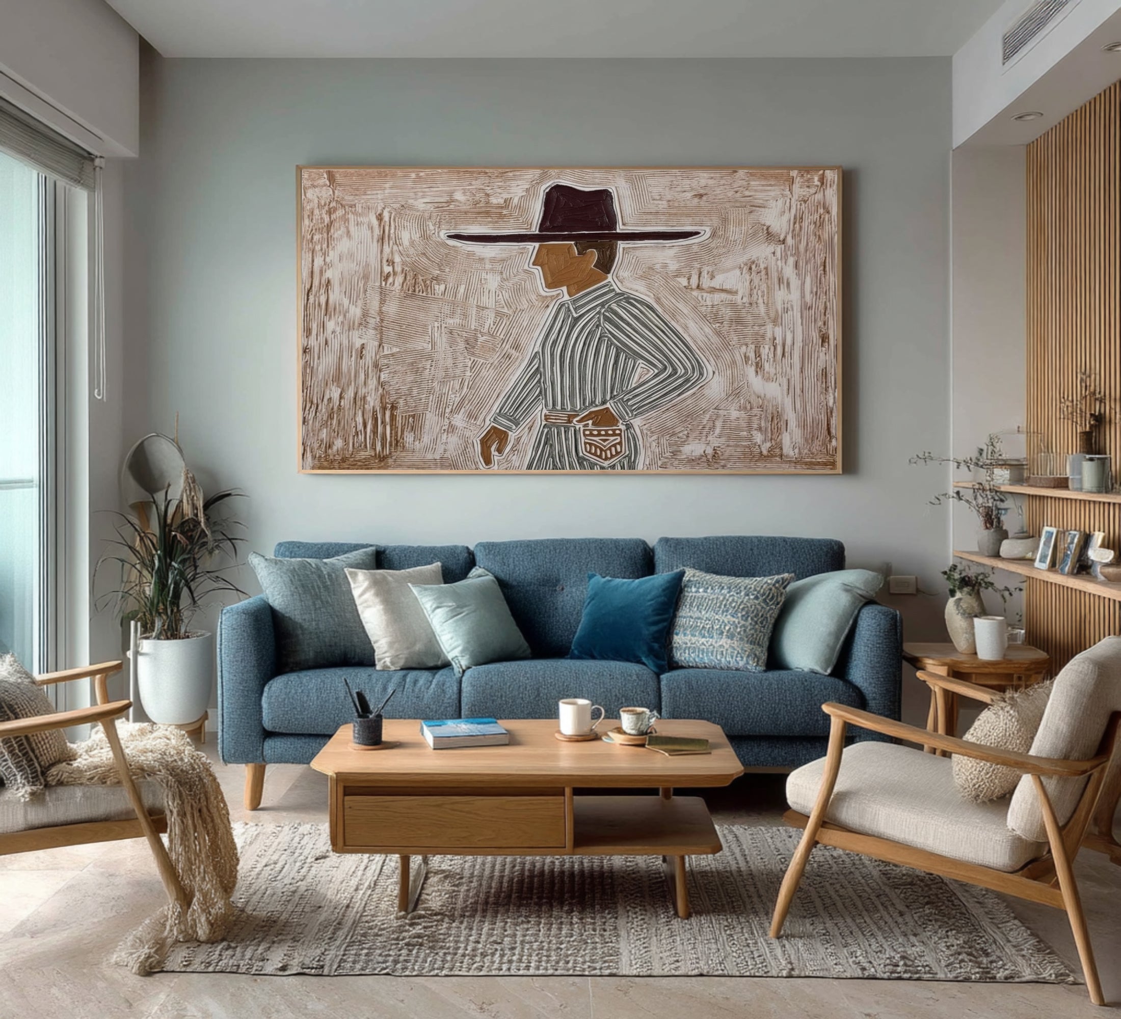 Large Fashion Figure Painting Modern Minimalist Portrait Wall Art