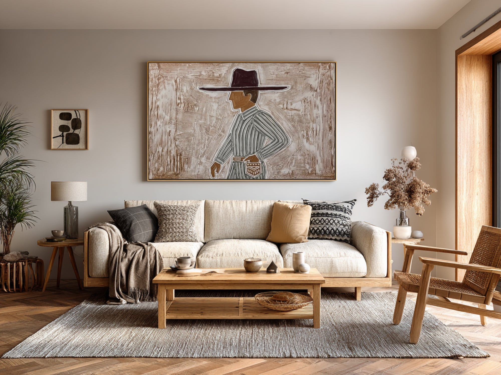 Large Fashion Figure Painting Modern Minimalist Portrait Wall Art