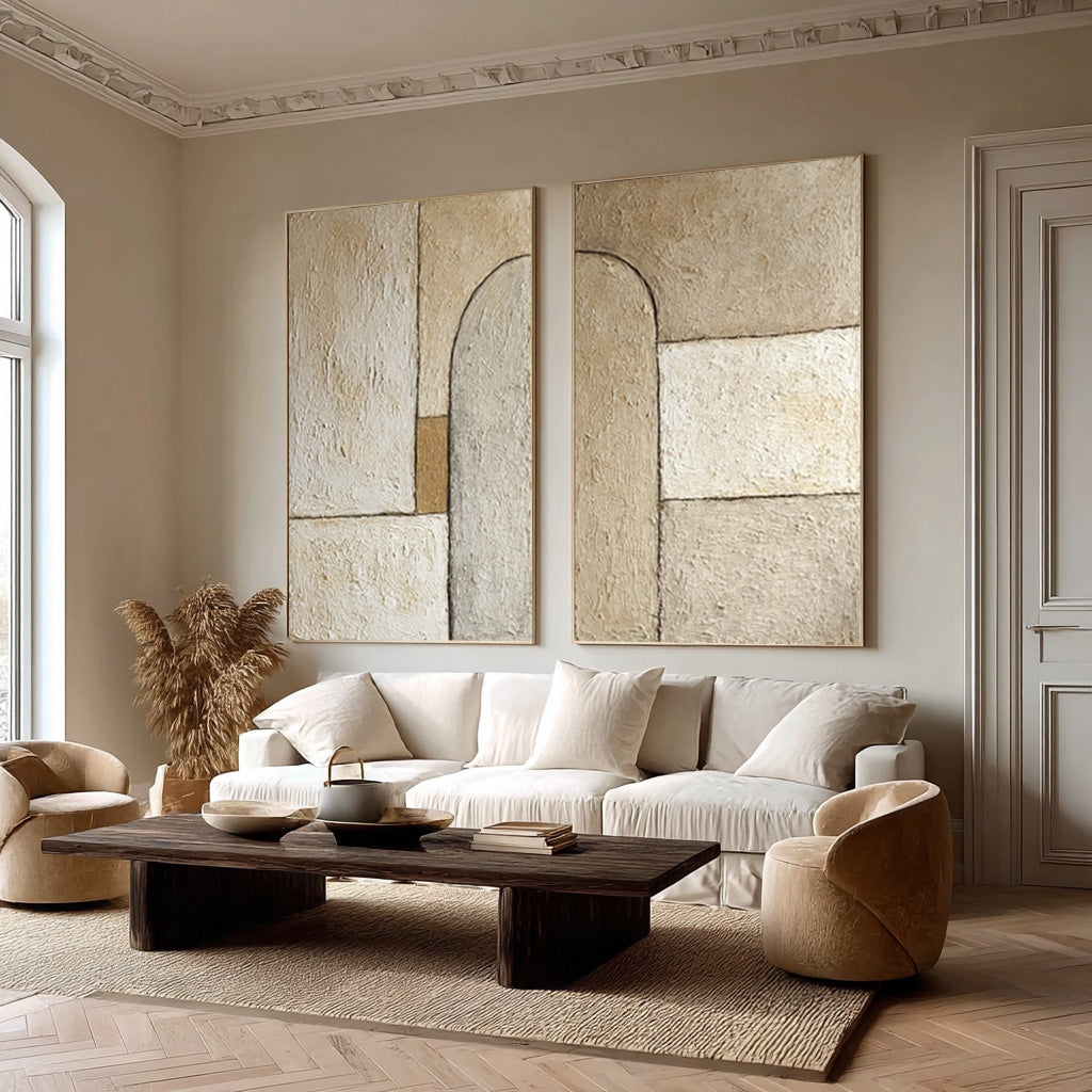 Hand Painted Abstract Wall Decor Arched Elements #WG 021