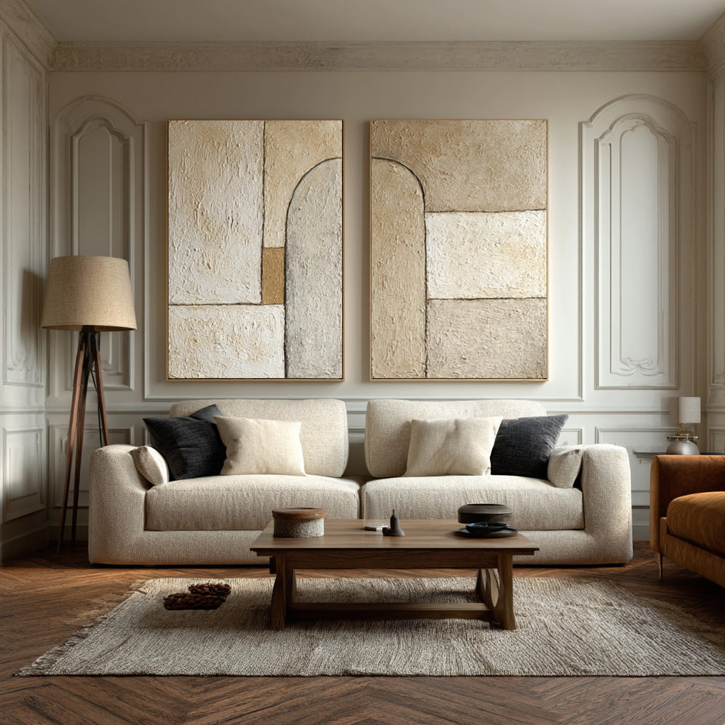 Hand Painted Abstract Wall Decor Arched Elements #WG 021