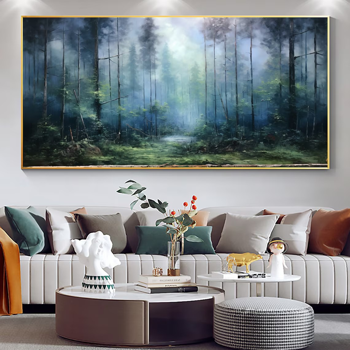 Woodland Mist Abstract Wall Art #BGA 047