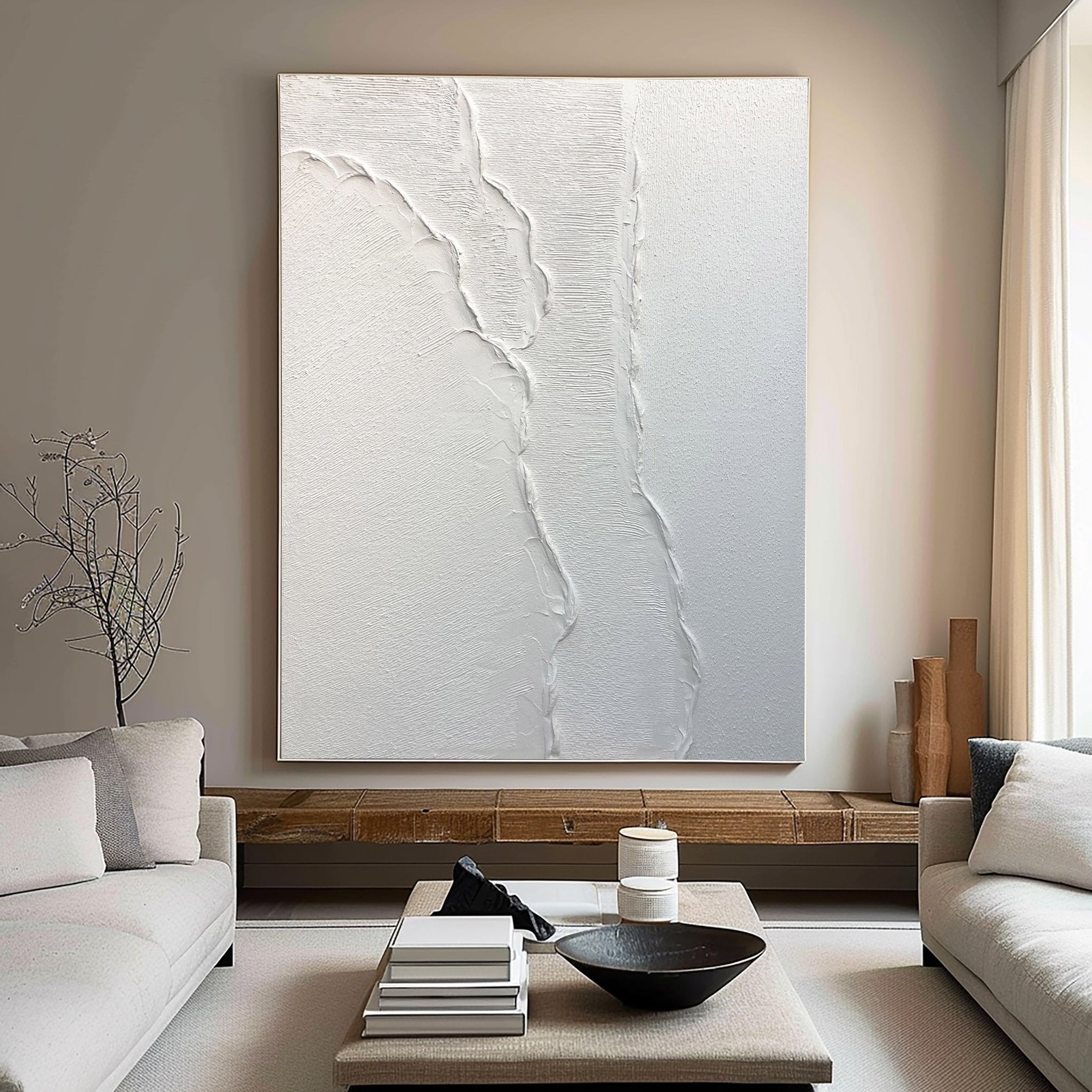 White Minimalist Painting #WM 001