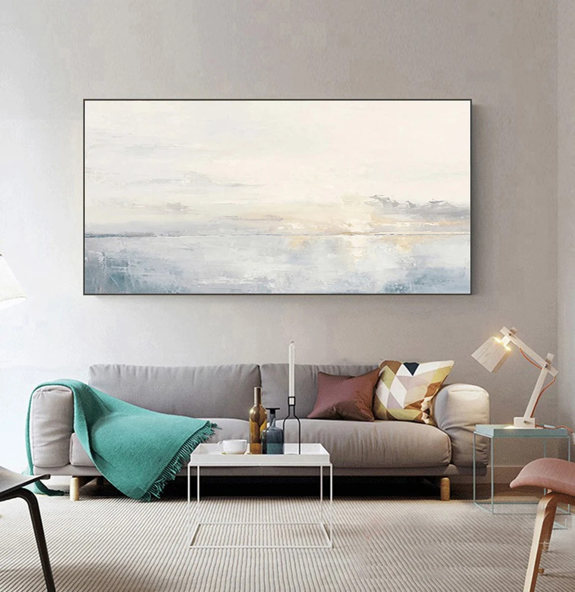 Modern Coastal Wall Art - Framed Canvas Artwork #BGA 031