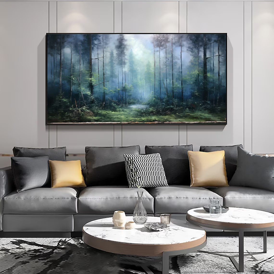 Woodland Mist Abstract Wall Art #BGA 047