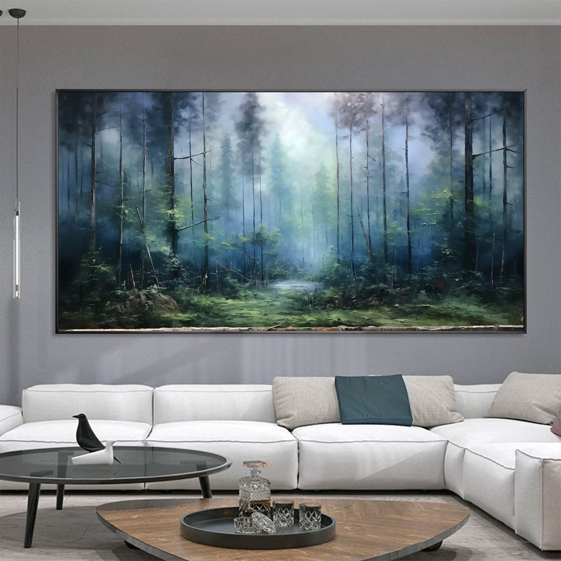 Woodland Mist Abstract Wall Art #BGA 047