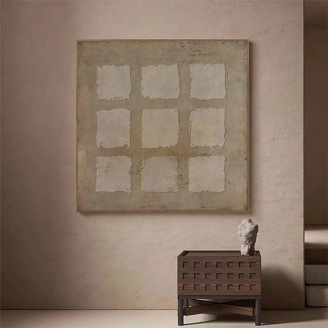 Contemporary Abstract Grid Wall Art #WSA 013