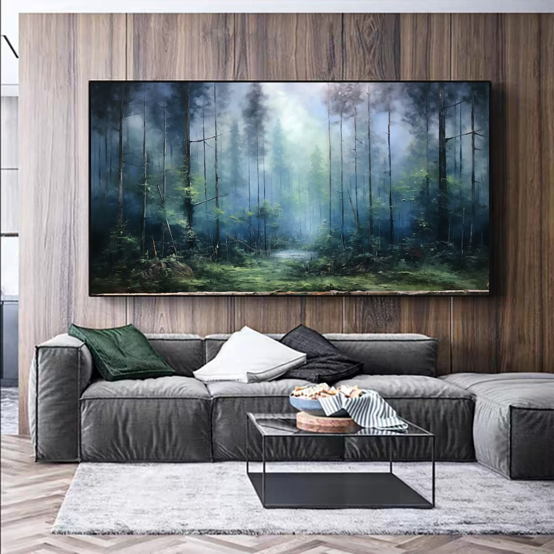 Woodland Mist Abstract Wall Art #BGA 047