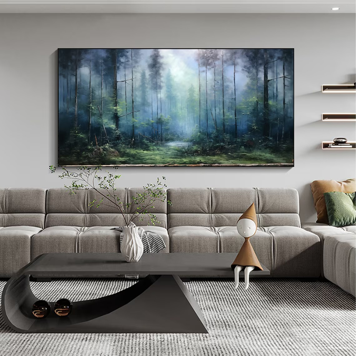 Woodland Mist Abstract Wall Art #BGA 047