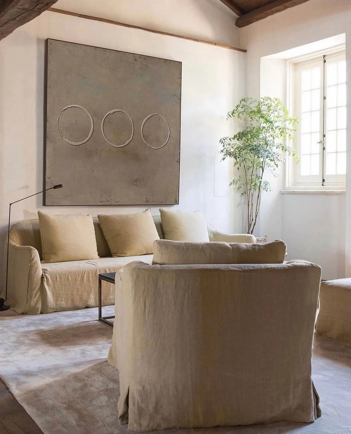 Wabi Sabi Wall Art with Simple Circles #WSA 014