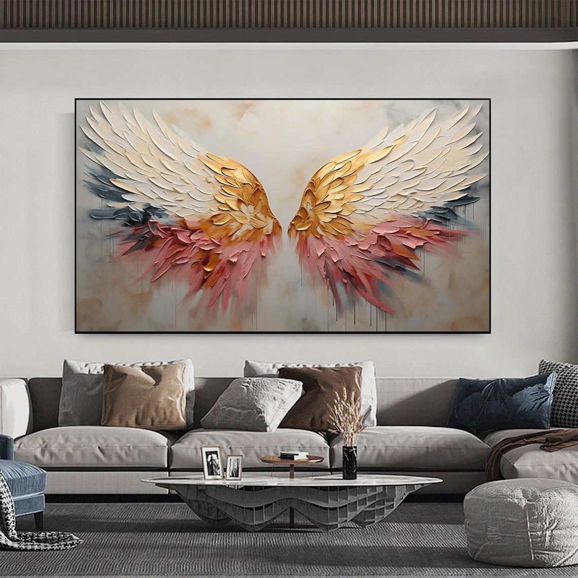 Gradient Angel Wings Abstract Wall Art #BGA 043